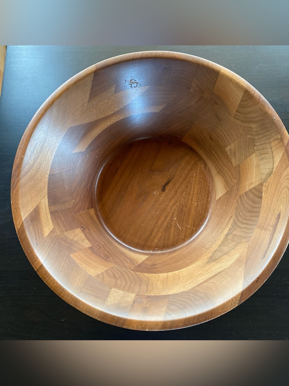 Original Walnut Bowl Factory Store 14 Inch Missouri Vintage Home Decor Cottage